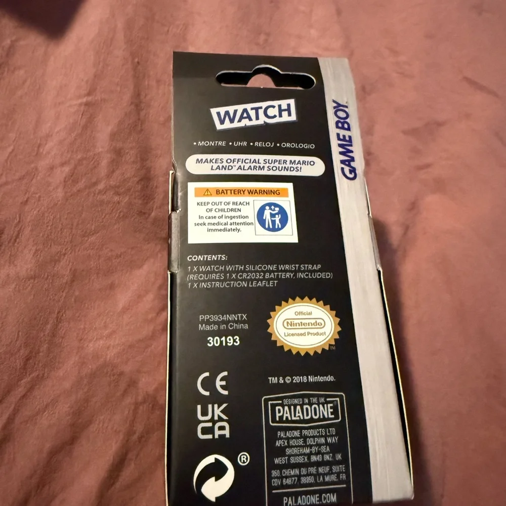 Nintendo Game Boy Wristwatch - Gray and Black